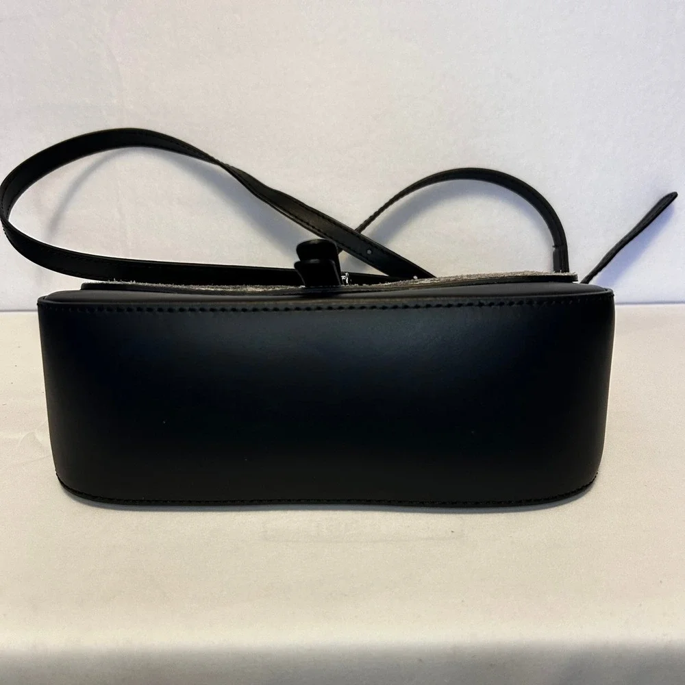 Valentina Fiore Genuine Leather Snake Embossed Crossbody Bag‎ Made in Italy